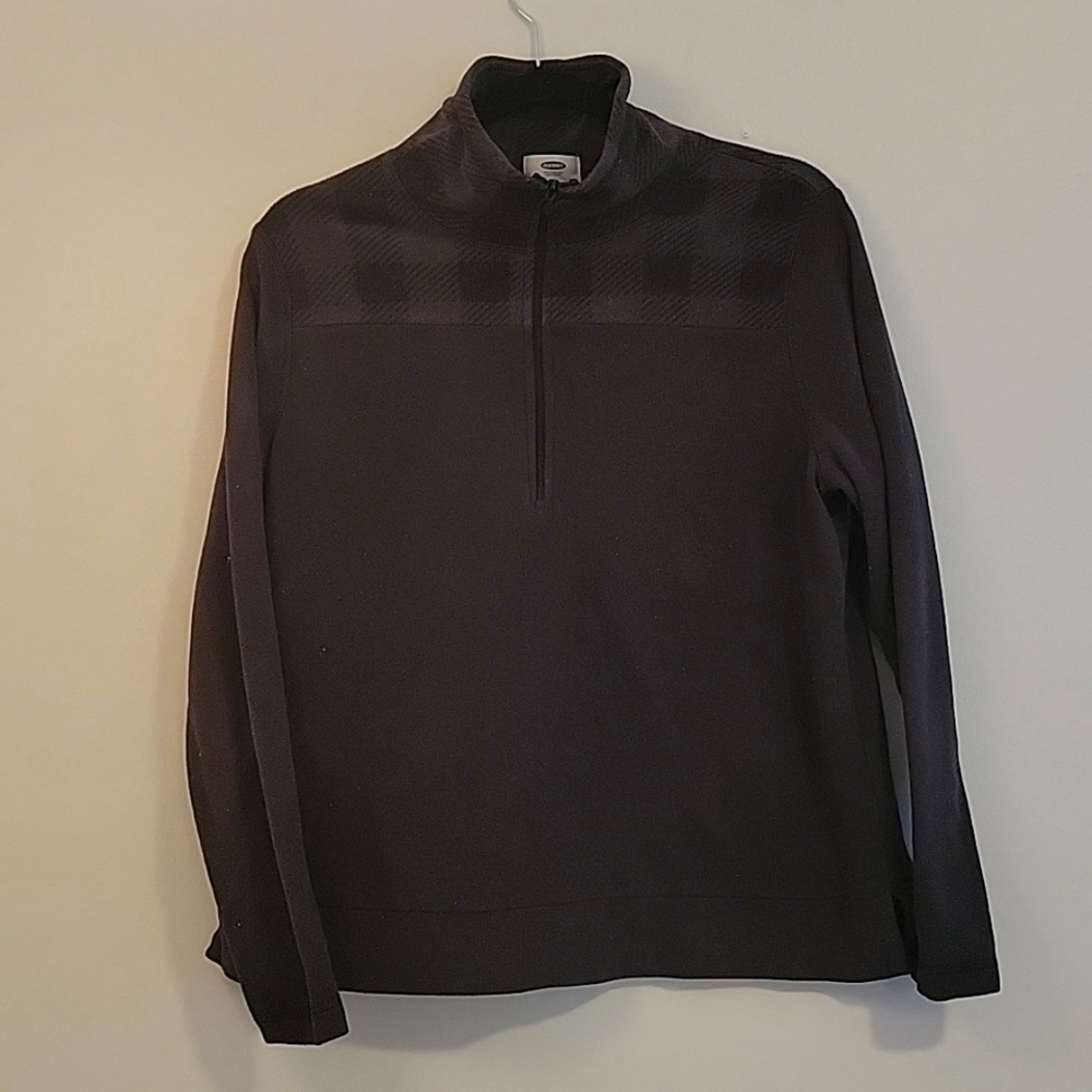 Old Navy quart zip fleece, black, medium
